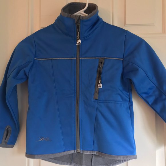 Windproof Softshell Blue Jacket no Hood - Picture 2 of 8